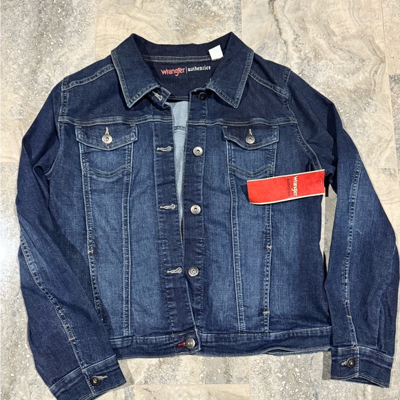 Wrangler Jackets & Blazers - Wrangler Women's Dark Blue Jean Jacket